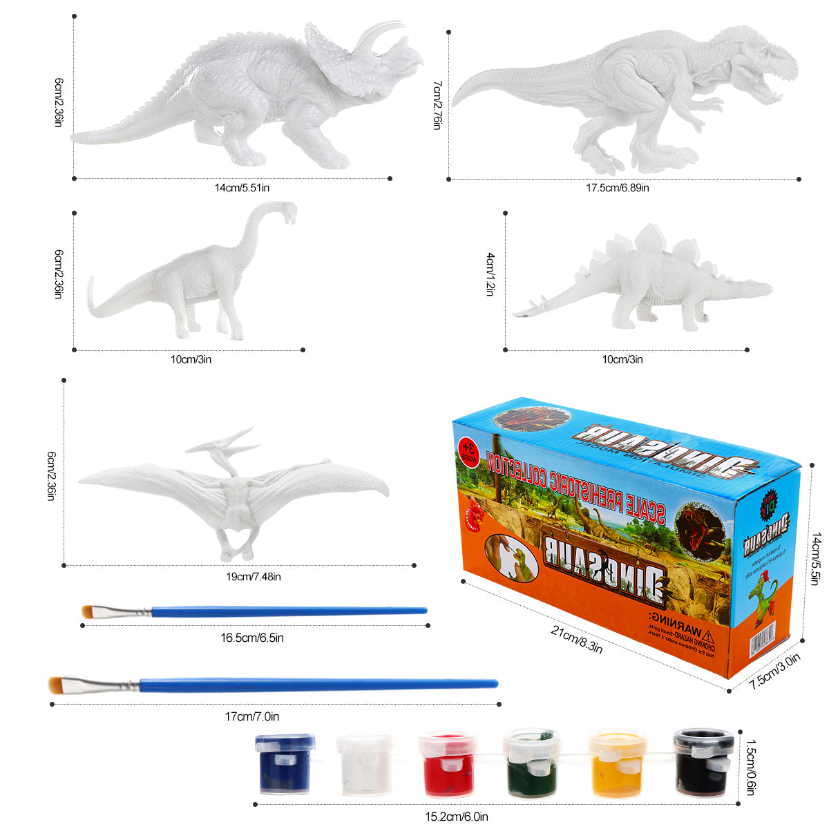 FUNZBO Kids Crafts and Arts Set Painting Kit - Dinosaurs Toys Art and Craft Supplies Party Favors for Boys Girls Age 4 5 6 7 Years Old Kid Creativity DIY Gift Set baby magazin 