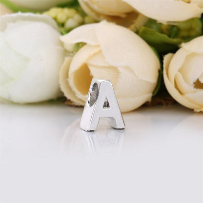 Fashion Charm S925 Sterling Silver  26 Letters Alphabet Pendant Necklace sterling silver necklace silver 925 baby magazin 