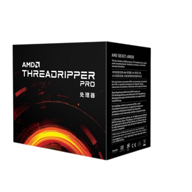For AMD R Threadripper PRO 3975WX pc gaming computer case cpu processing support packaging box baby magazin 