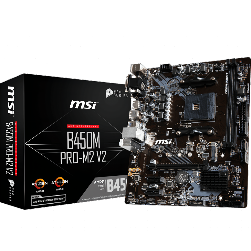 For MSI B450M PRO-M2 V2 ddr4 micro atx desktop computer gaming motherboard support cpu amd b450 Socket AM4 pc mainboard baby magazin 