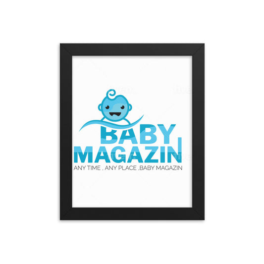 Framed photo paper poster baby magazin 