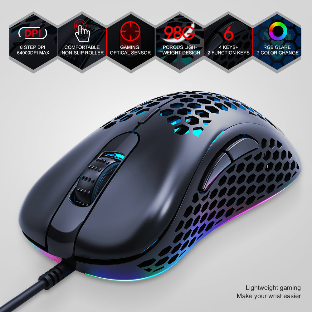 G540 Plus Model O Wired Gaming Mouse Light Weight RGB baby magazin 