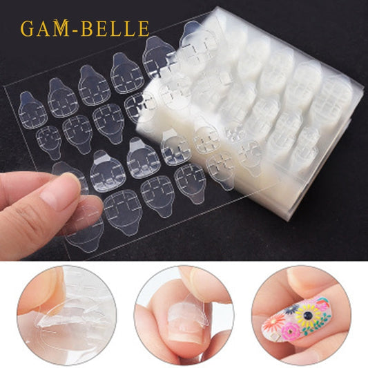GAM-BELLE 120pcs Double Sided False Nail Art Adhesive Tape Glue Sticker DIY Tips Fake Nail Acrylic Manicure Gel Makeup Tool baby magazin 