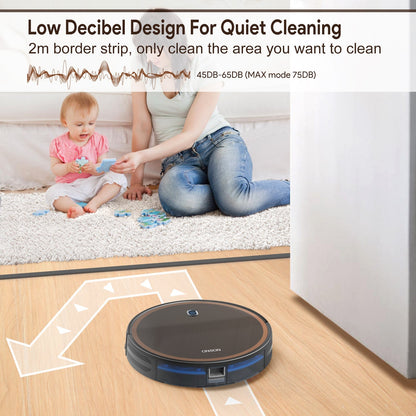 GOOVI F007C 1800Pa Auto Robotic Vacuum Cleaner Smart Cleaning Robot with Virtual Barriers baby magazin 