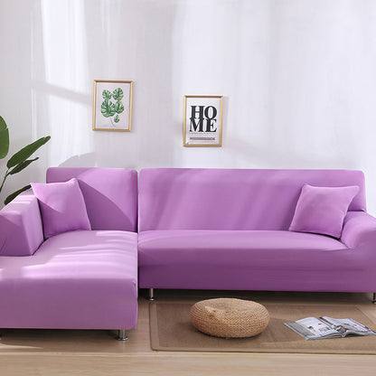HUIEN L sofa cover   Super elastic 2 piece corner sofa cover for 3 + 3 seat partition recliner sofa  covers baby magazin 