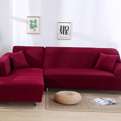 HUIEN L sofa cover   Super elastic 2 piece corner sofa cover for 3 + 3 seat partition recliner sofa  covers baby magazin 