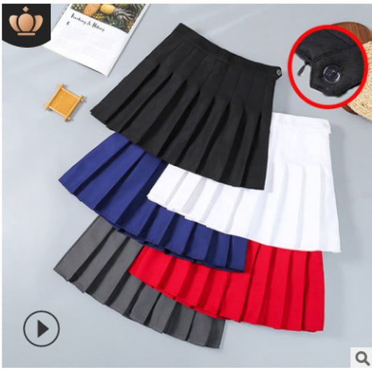 Half-length skirt female summer 2021 new high waist short skirt large size A word skirt Korean version of the black white plaid pleated skirt baby magazin 