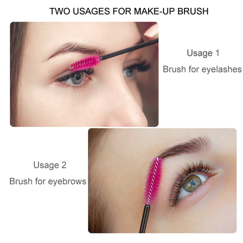 Hotting 5/50pcs Eyelash brush Extension Disposable Eye lashes Make Up Brushes Eyebrow Mascara Wand Applicator flexible can bent baby magazin 