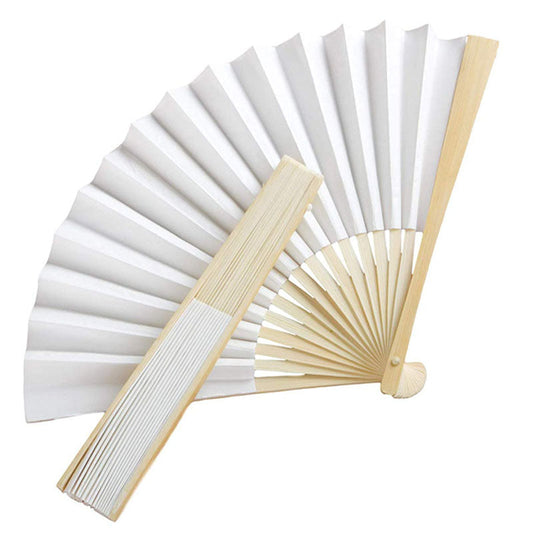 [I AM YOUR FANS ] 2020 custom 9 inch colorful  silk screen printing frame plain paper bamboo folding hand fan baby magazin 