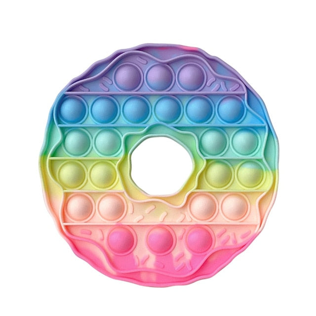 Ice Cream Bubble Toy Rainbow Push Bubble Fidget Toys Sensory Toys Kid Adult Autism Stress Reliever Squeeze Soft Squishy Toy baby magazin 