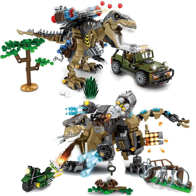 Jurassic Dinosaurs World Animal Park Blocks Building Brick Dinosaur Figures City Dino Robot Toys For Children Christmas Gift baby magazin 