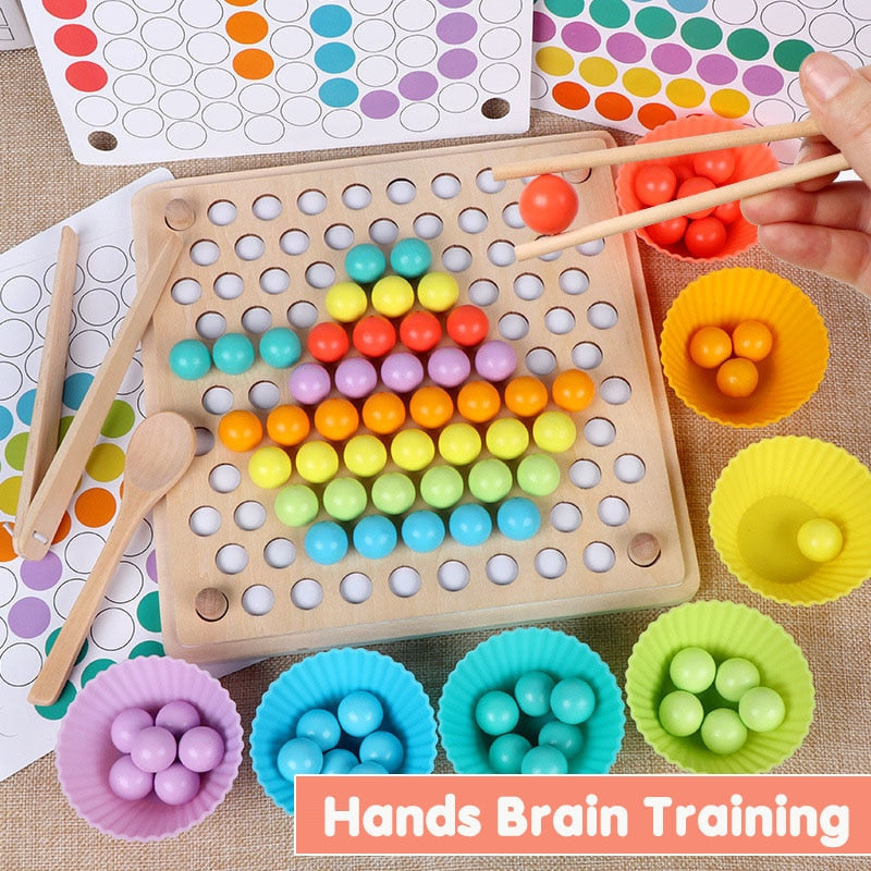 Kids Toys Montessori Wooden Toys Hands Brain Training Clip Beads Puzzle Board Math Game Baby Early Educational Toys For Children baby magazin 