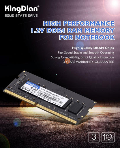 Kingdian High Quality Memoria Ram Ddr4 Ram 8Gb For Notebook Laptop baby magazin 