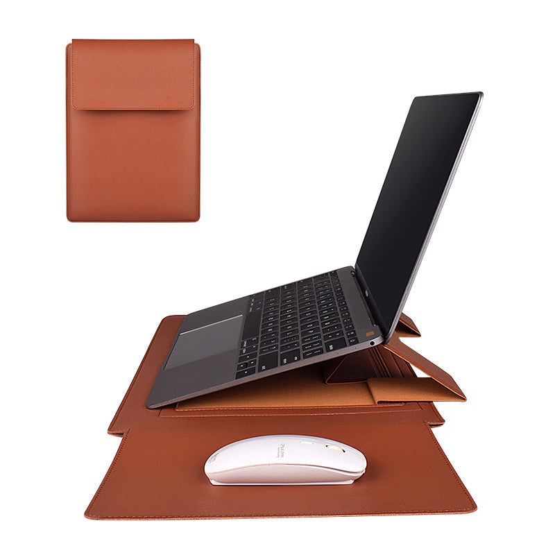 LYMECH  2021 New Wholesale  PU Leather Sleeve Case For Laptop Leather Stand Cover Portable Notebook Protector Bag 2022 baby magazin 