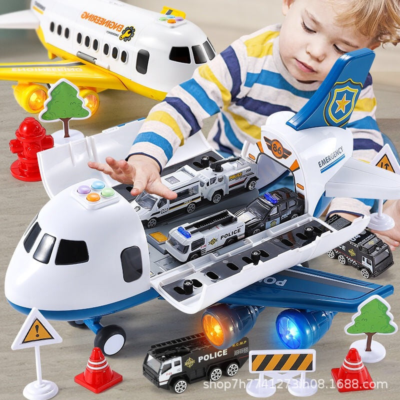 Large music story orbit inertia children's toy airplane simulation passenger aircraft little boy baby music toy car baby magazin 