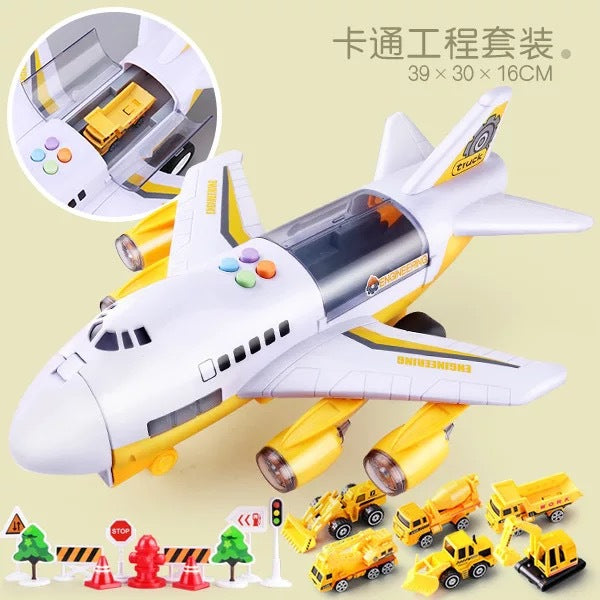 Large music story orbit inertia children's toy airplane simulation passenger aircraft little boy baby music toy car baby magazin 