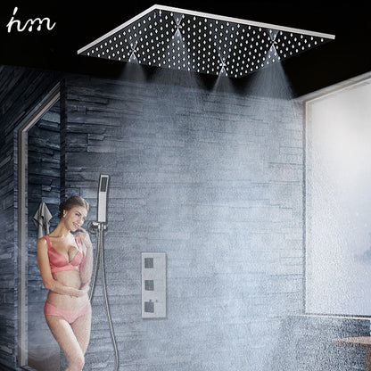 Led shower set 20inch hydro power color change rainfall shower set misty shower set baby magazin 