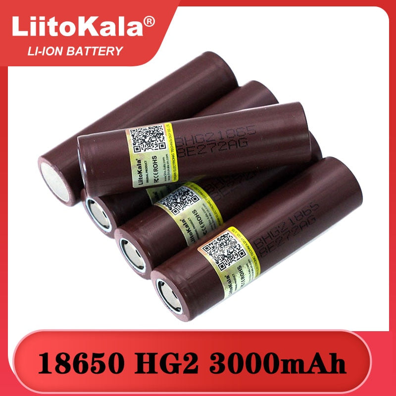 Liitokala 100% New HG2 18650 3000mAh Rechargeable battery 18650HG2 3.6V discharge 20A Max 35A Power batteries baby magazin 
