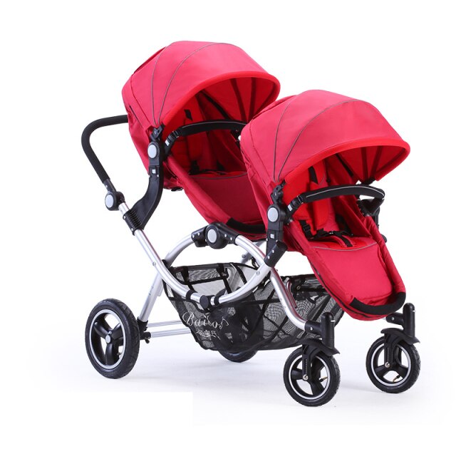 Luxury Twin baby stroller can sit and lie down carts newborn  Multifunction   pram  double two-seater  baby stroller baby magazin 