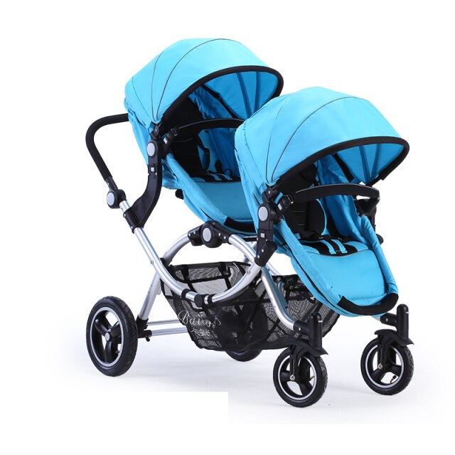 Luxury Twin baby stroller can sit and lie down carts newborn  Multifunction   pram  double two-seater  baby stroller baby magazin 