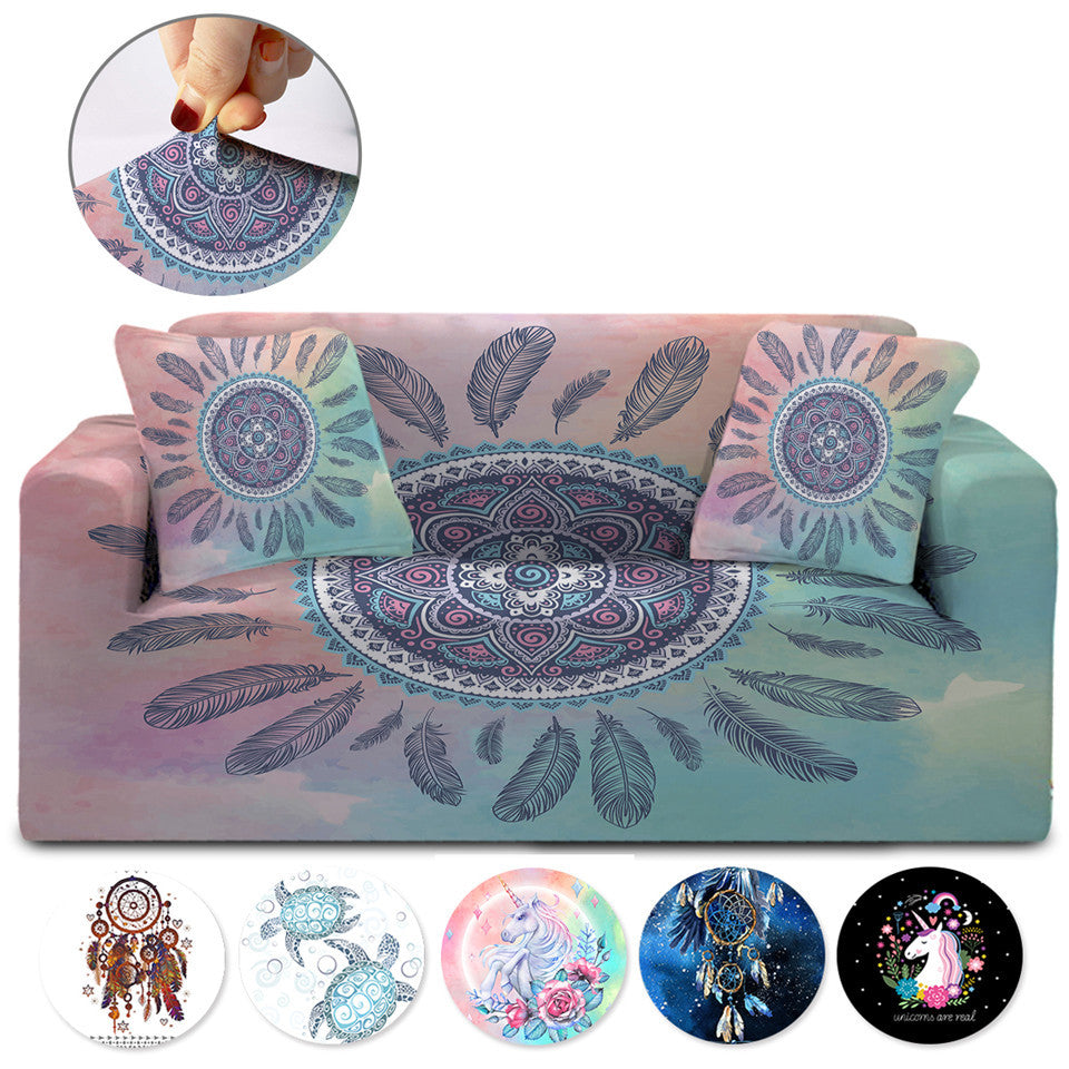 Mandala series European and American household elastic sofa cover baby magazin 