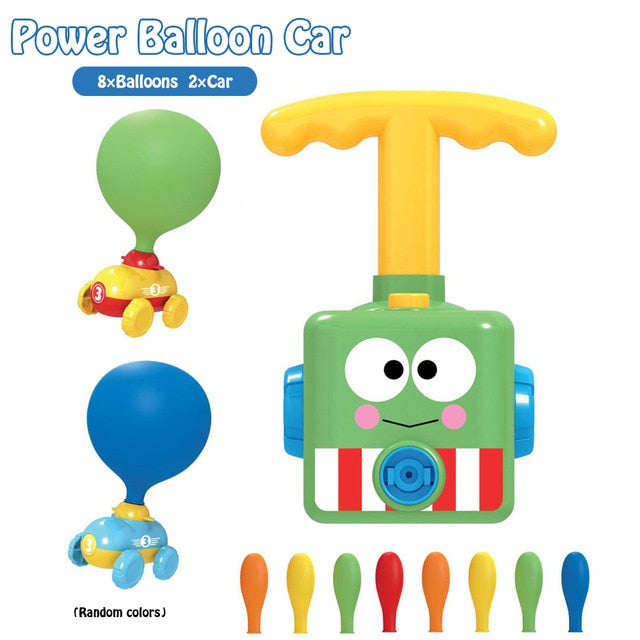 NEW Power Balloon Launch Tower Toy Puzzle Fun Education Inertia Air Power Balloon Car  Science Experimen Toy for Children Gift baby magazin 