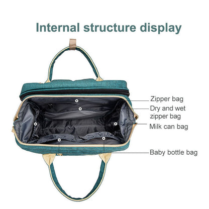 New Multifunctional Waterproof Portable Folding Crib Diaper Bag Hanging  Stroller Nappy Changing Baby mummy Outdoor Backpack baby magazin 