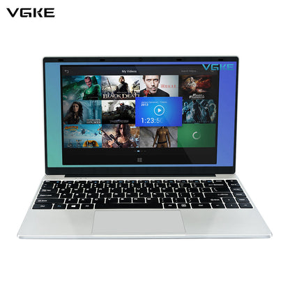 New Silver Quad Core 14.1-inch 1920*1080 IPS Laptop Win 10 Silver Cheap Laptop baby magazin 