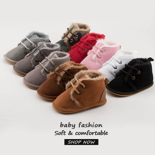 New Snow Baby Booties Shoes Baby Boy Girl Shoes Crib Shoes Winter Warm Cotton Anti-slip Sole Newborn Toddler First Walkers Shoes baby magazin 