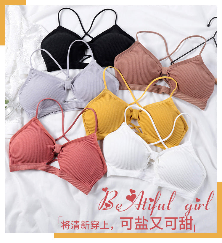 New candy color-free steel ring slings vest thin section tube top fashion bottoming gathering heart knot chest clothes baby magazin 