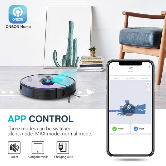 ONSON APP voise control 2700Pa robot vacuum cleaning robot vacuum cleaner baby magazin 
