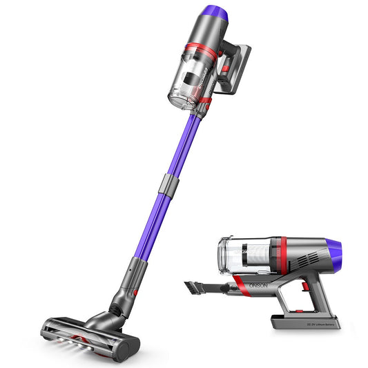 ONSON EV-696 Pro Brushless 20Kpa Strong Suction Cordless Rechargeable Telescoped Stick Vacuum Cleaner with 3 Gear baby magazin 