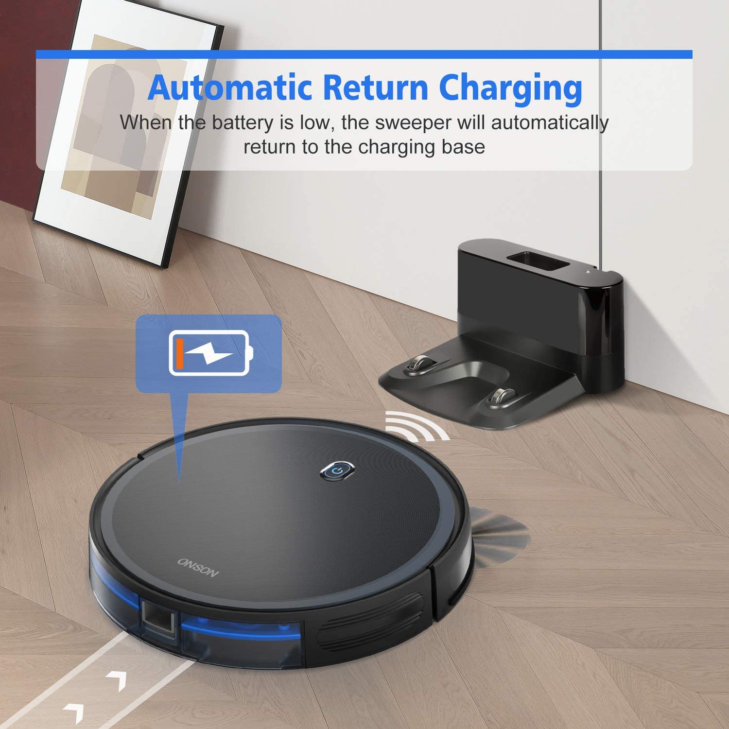 ONSON House Cleaning Auto Charging Robot Vacuum Cleaner baby magazin 