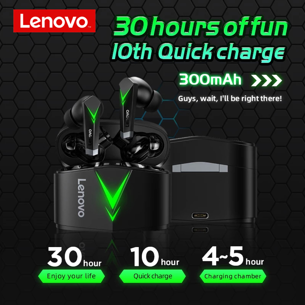 Original Lenovo LP6 TWS Gaming Wireless Earphones Headphones Low Latency In-ear Gaming Earbuds baby magazin 