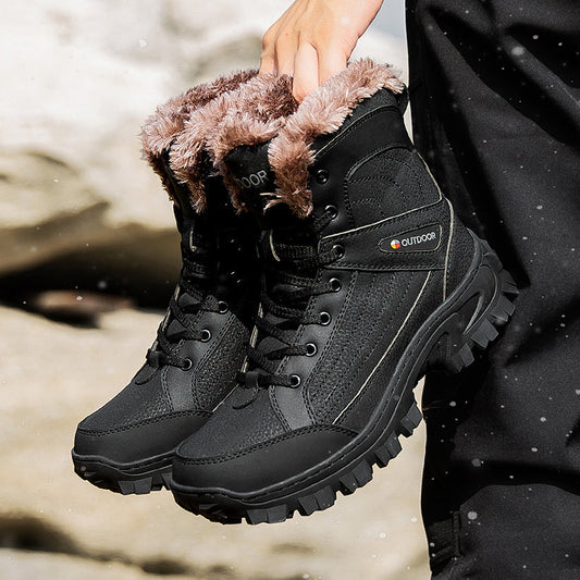 Outdoor hiking Casual Work Shoes Men Footwear Fashion Ankle Boots Men Boots Winter With Plush Warm Snow Boots shoes baby magazin 
