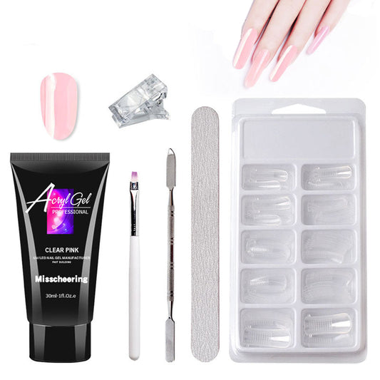 Painless Extension Gel Nail Art Without Paper Holder Quick Model Painless Crystal Gel Set baby magazin 