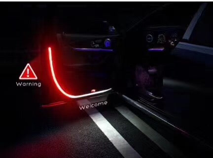 Perfect led new and hot Shadow Led Decoration Light Strip Protector Car Door Opening Warning Light Car Door Light For Car baby magazin