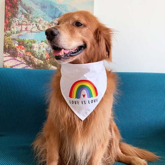 Pet Rainbow Triangle Scarf Dog Saliva Towel baby magazin 