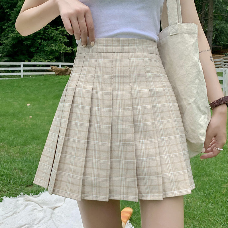 Pleated skirt female student short skirt autumn and winter 2021 new high waist A word Korean version of the style pion skirt spring and summer skirt baby magazin 
