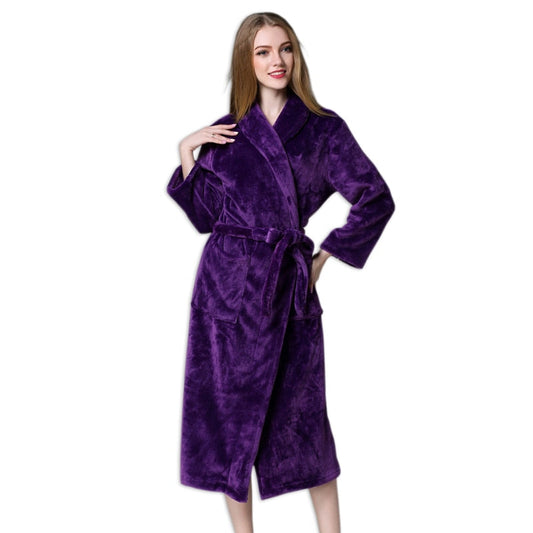 Plus size winter couples bathrobes women quality thicken robes coral velvet kimono robes women long-sleeved dressing gown baby magazin 