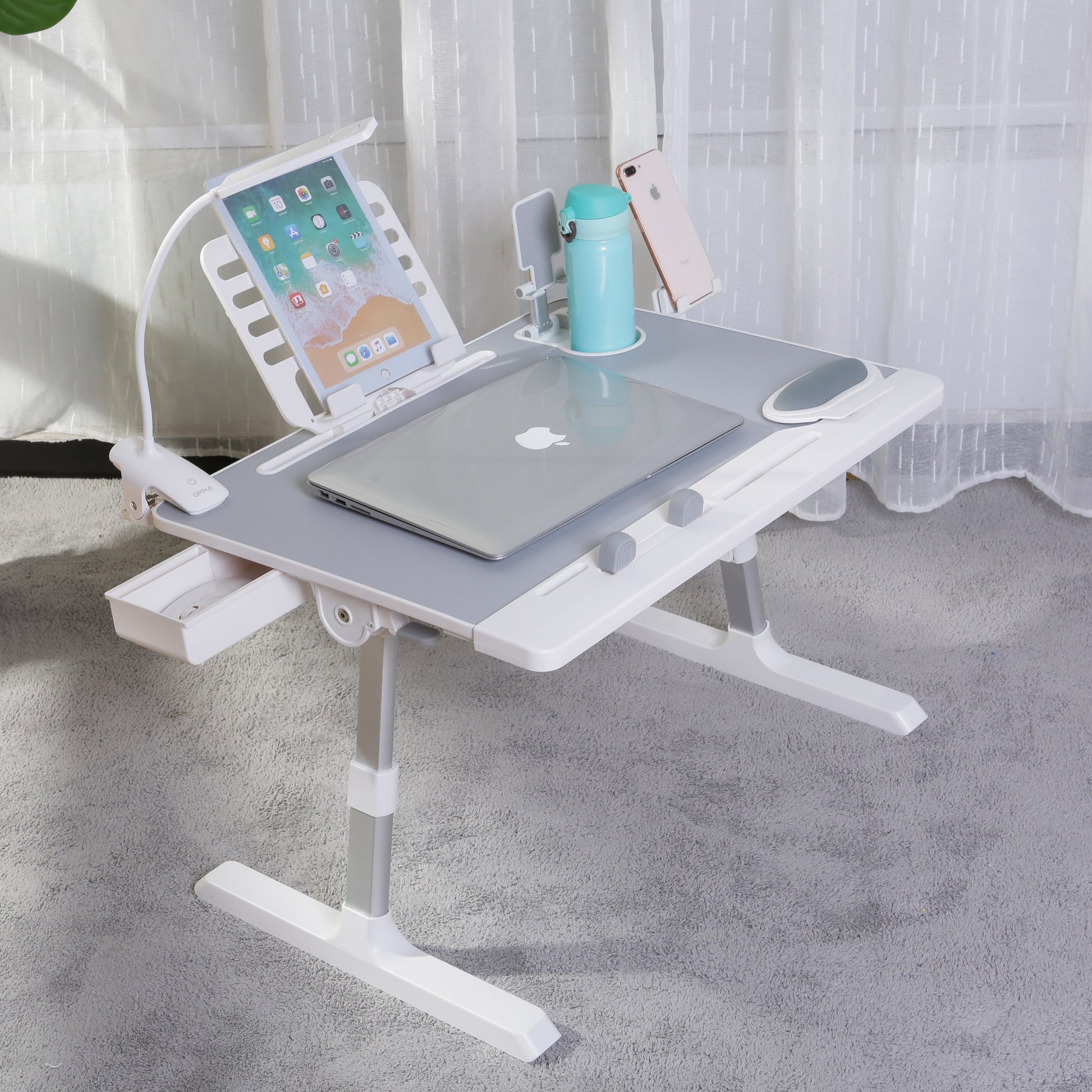 Portable Laptop Table Stand with Storage Drawer, Foldable Laptop Tray for Sofa Couch Floor, Adjustable Folding Laptop Desk baby magazin 