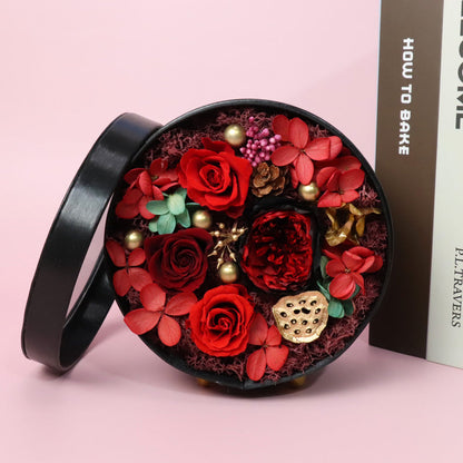 Preserved Rose Austin Rice Flower Small Leather acrylic rose box Case Arrangement for Romantic Valentines Day Gifts baby magazin 