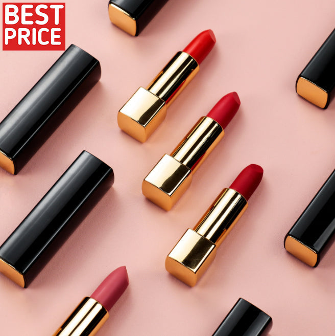 Professional supplier manufacturer golden round tube bullet velvet lipstick logo custom vegan matte lipstick baby magazin 