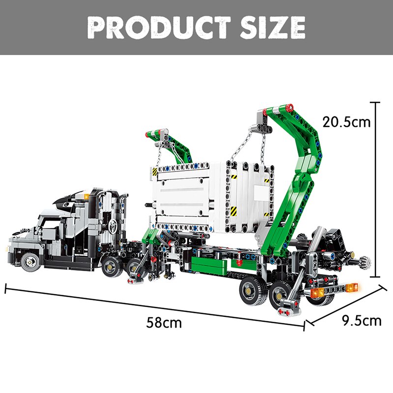 Promotion 1202pcs City Big Truck Engineering Buiding Blocks Mark Container Vehicles Car Figures Bricks Toys For Children baby magazin 