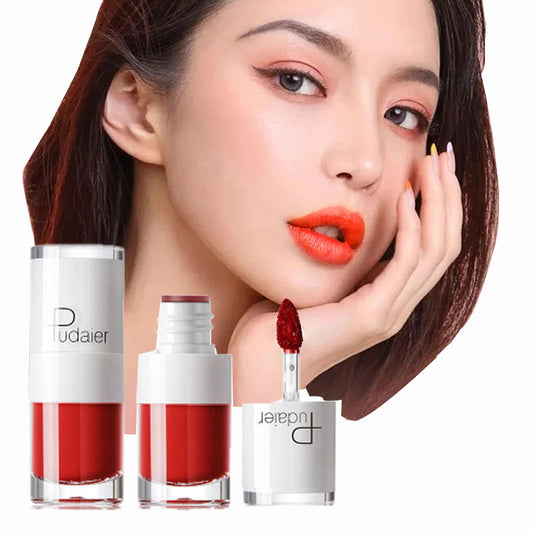 Pudaier lipstick 16 color matte lip color rendering, durable waterproof, non stick cup Lip Glaze baby magazin