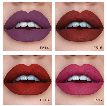 Pudaier lipstick 16 color matte lip color rendering, durable waterproof, non stick cup Lip Glaze baby magazin