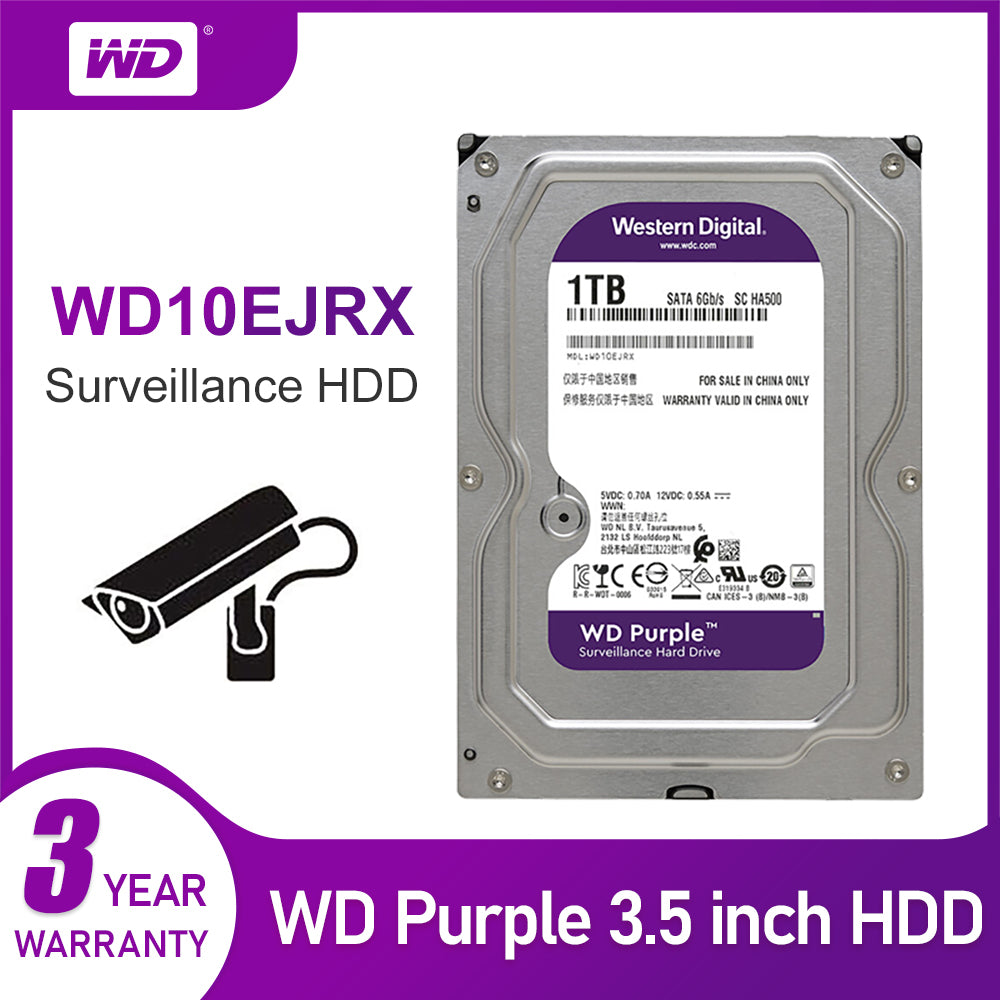 Purple  Surveillance Internal Hard Drive Disk 3.5" SATA  HDD HD Hard disk for CCTV DVR NVR baby magazin 
