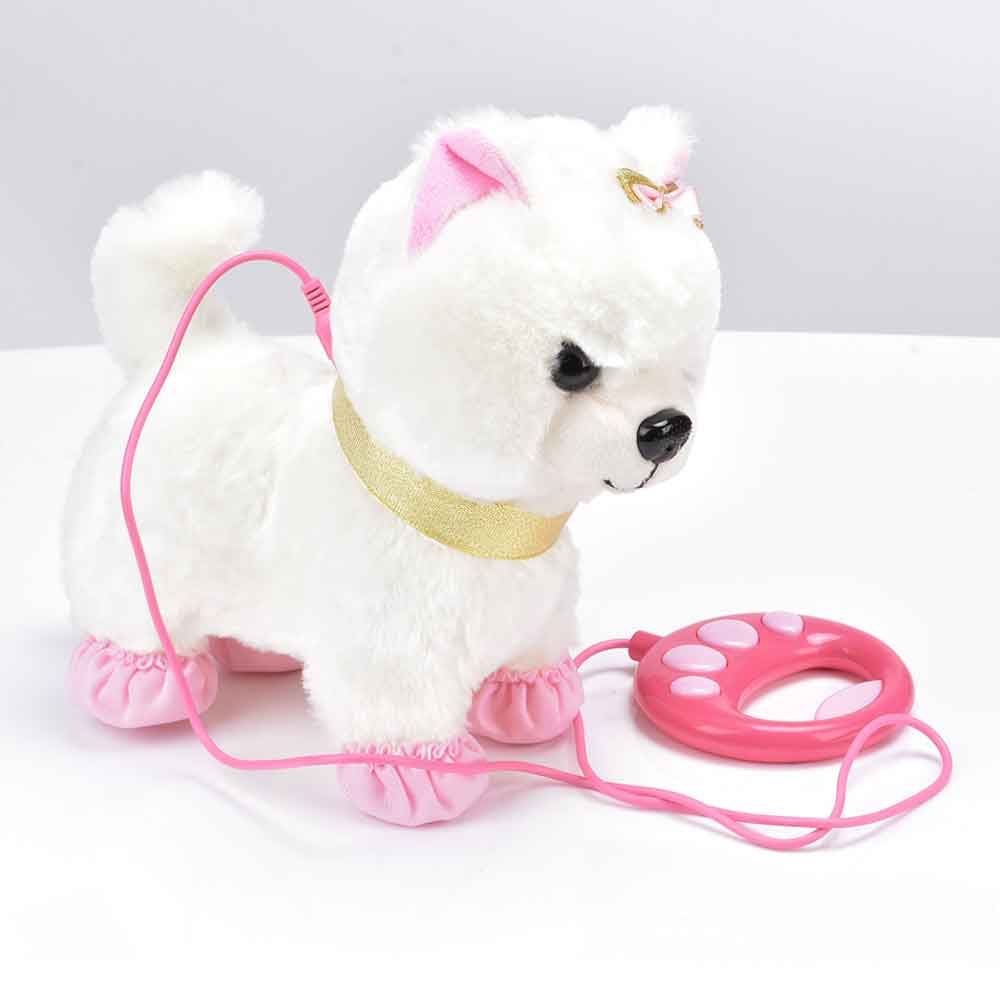 Robot Dog Sound Control Interactive Dog Electronic Plush Pet Toys Walk Bark Leash Teddy Toys For Children Birthday Gifts baby magazin 