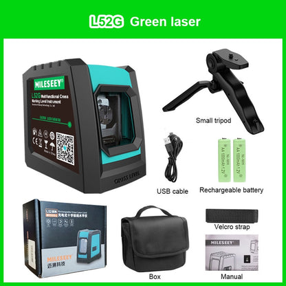 MiLESEEY 2 Lines Laser Level L52R L62 360 laser level L6 nivel laser with Battery and Tripod лазерный уровень - baby magazin