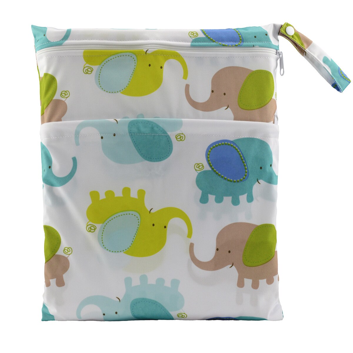 [Sigzagor]Wet Dry Bag With Two Zippered For Baby Diapers Nappies Waterproof Reusable 36cmx29cm baby magazin 